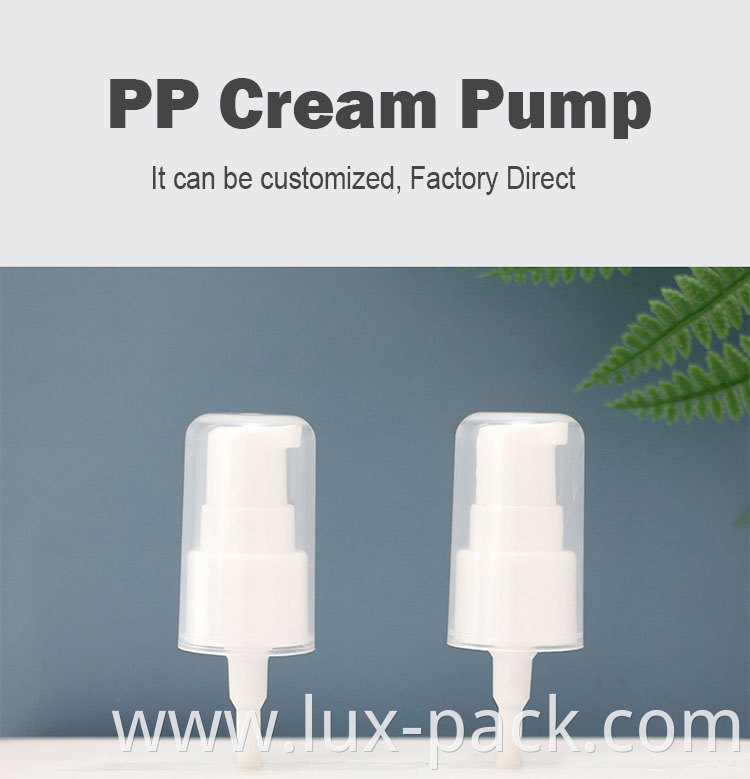 pressing full cover cream pump head cosmetic packaging plastic